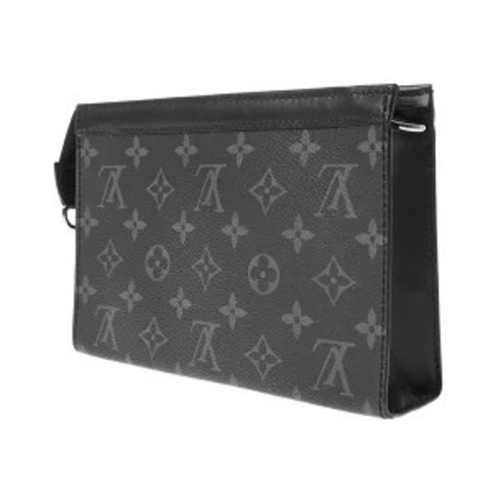 Louis Vuitton Gaston Bag Gray Shoulder Black Black Eclipse Wearable Wallet